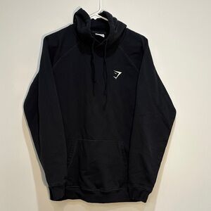 Gym Shark Crest Hoodie Mens Black Large